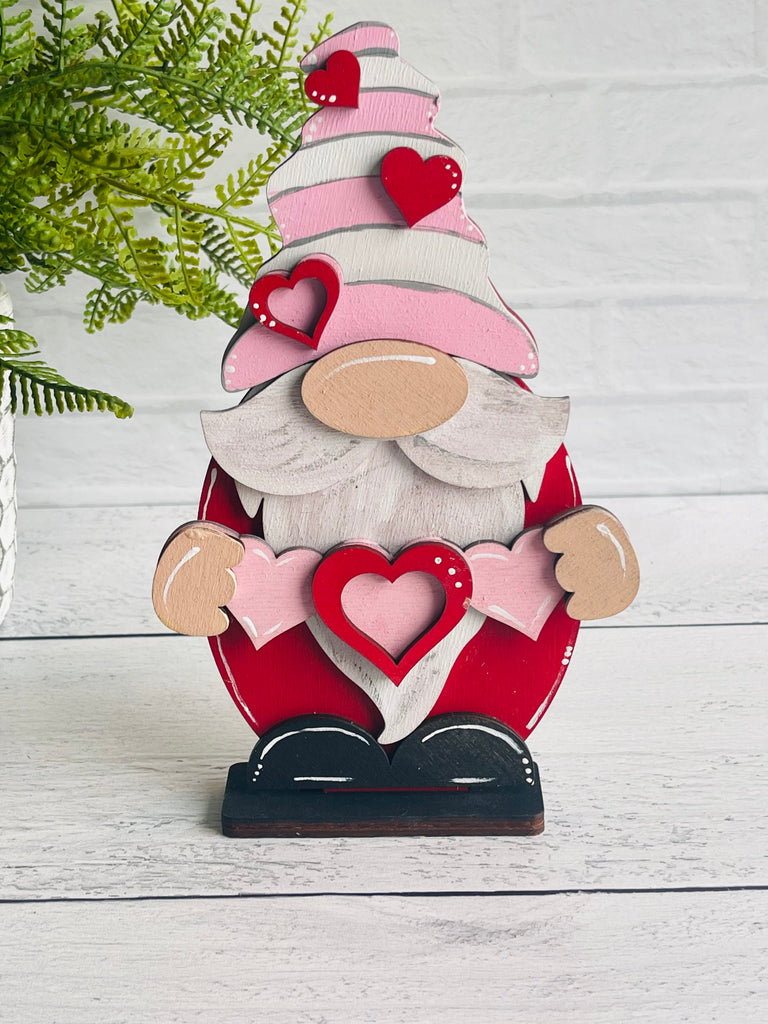 Get creative with a Valentine Love Gnome DIY - Standing Gnome on Base - DIY Paint Kit from Little August Ranch and personalize your own wooden gnome holding a heart. This DIY paint project is perfect for those who love working with wood items.