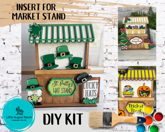 St Patrick Leprechaun Hats  Market Insert for Market Stand - DIY -Inserts for Market Stand - Paint it Yourself Kit