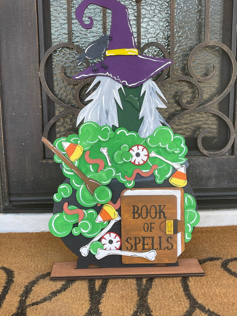 DIY Halloween Witch Porch Sign - Wood Blanks to Paint