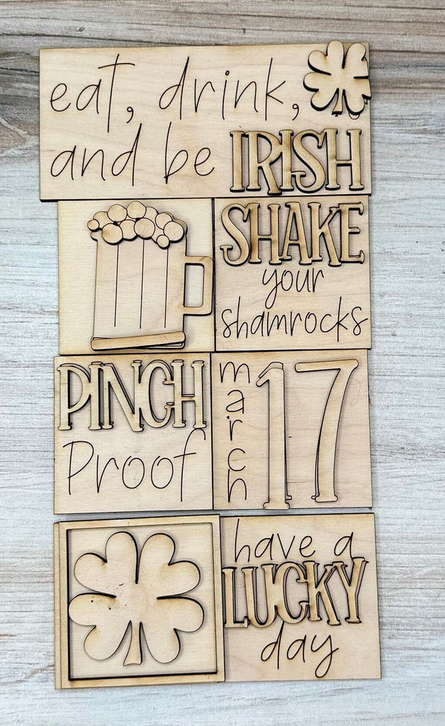 St Patrick Variety Pack for Interchangeable Frame Wood Decor - DIY Home Decor