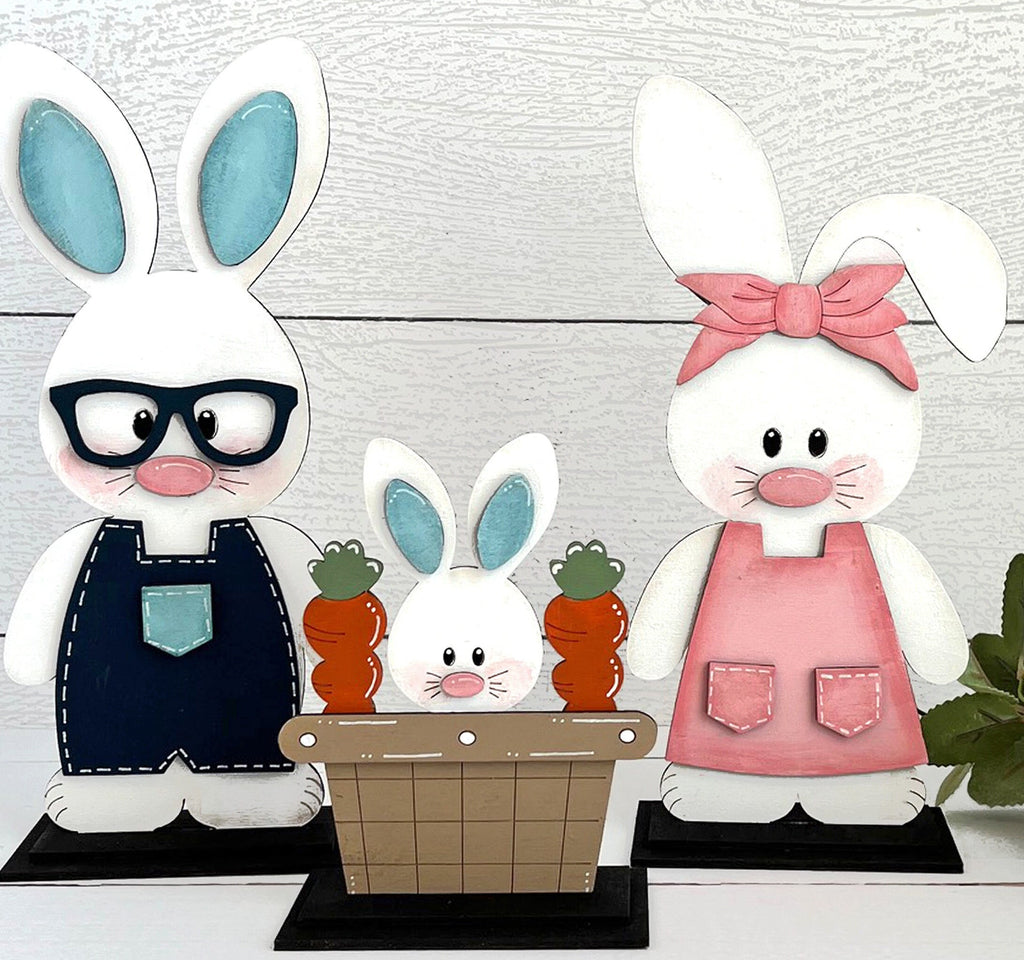 Easter Bunny Family DIY - Wood Blanks for Painting and Crafting