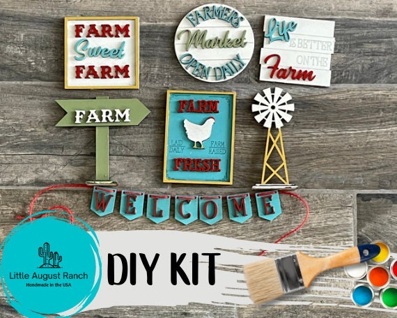 Farm Tiered Tray DIY Kit - Fresh Eggs Tiered Tray Bundle