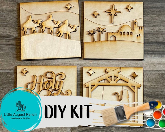 Tiered Tray - Nativity DIY Leaning Ladder Insert Kit