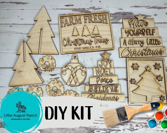 Christmas Tree Farm DIY Kit- Christmas Tray Kit