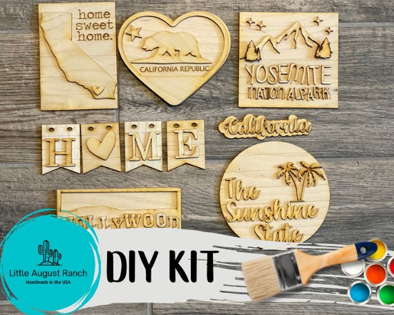 California Tiered Tray Decor Bundle DIY - State Decor