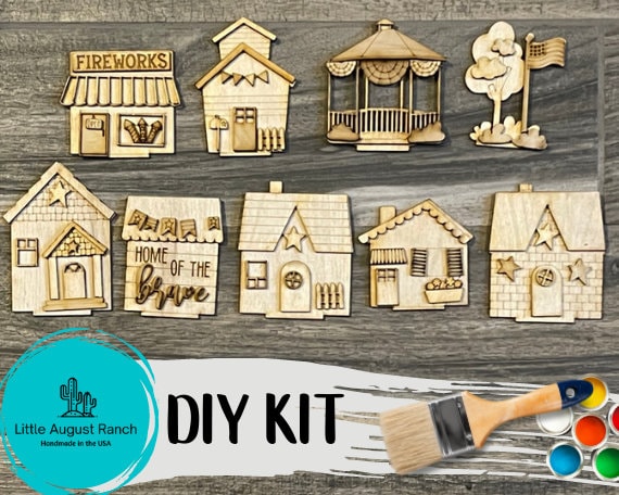 DIY Standing 4th of July Town - DIY Village