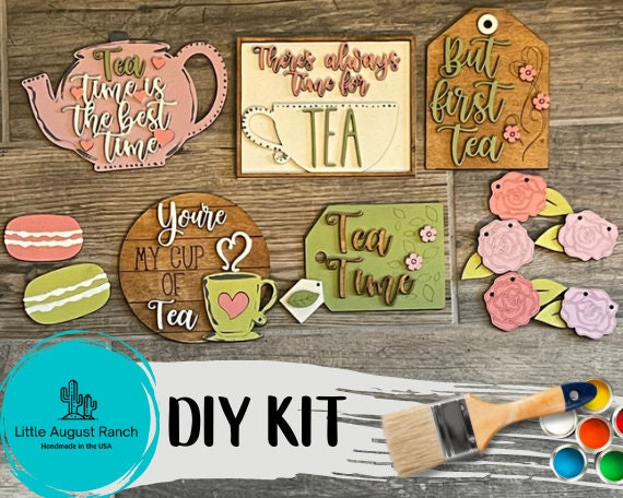 Tea Tiered Tray Decor Bundle DIY - Teapot DIY