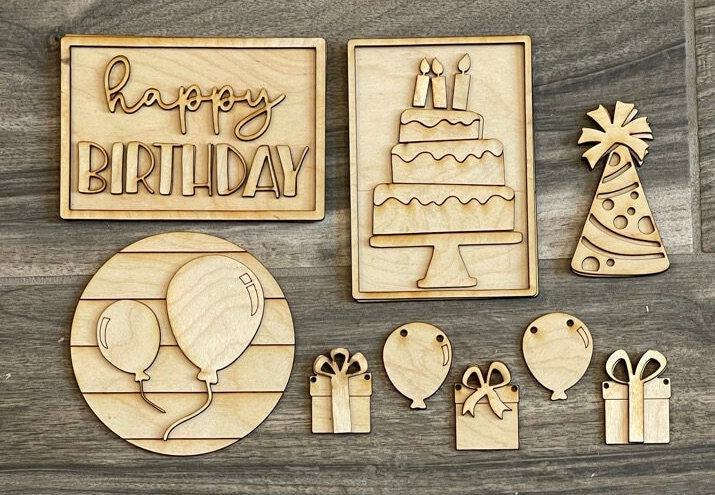 Happy Birthday Tiered Tray DIY Kit - Quick and Easy Tiered Tray Bundle