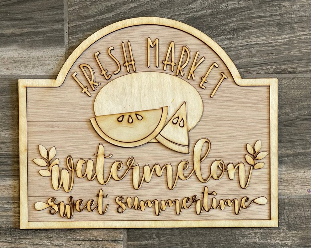 Watermelon Decor - Farm Fresh Produce Sign