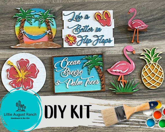 DIY Tropical Island Tiered Tray - Flamingo Tier Tray Bundle