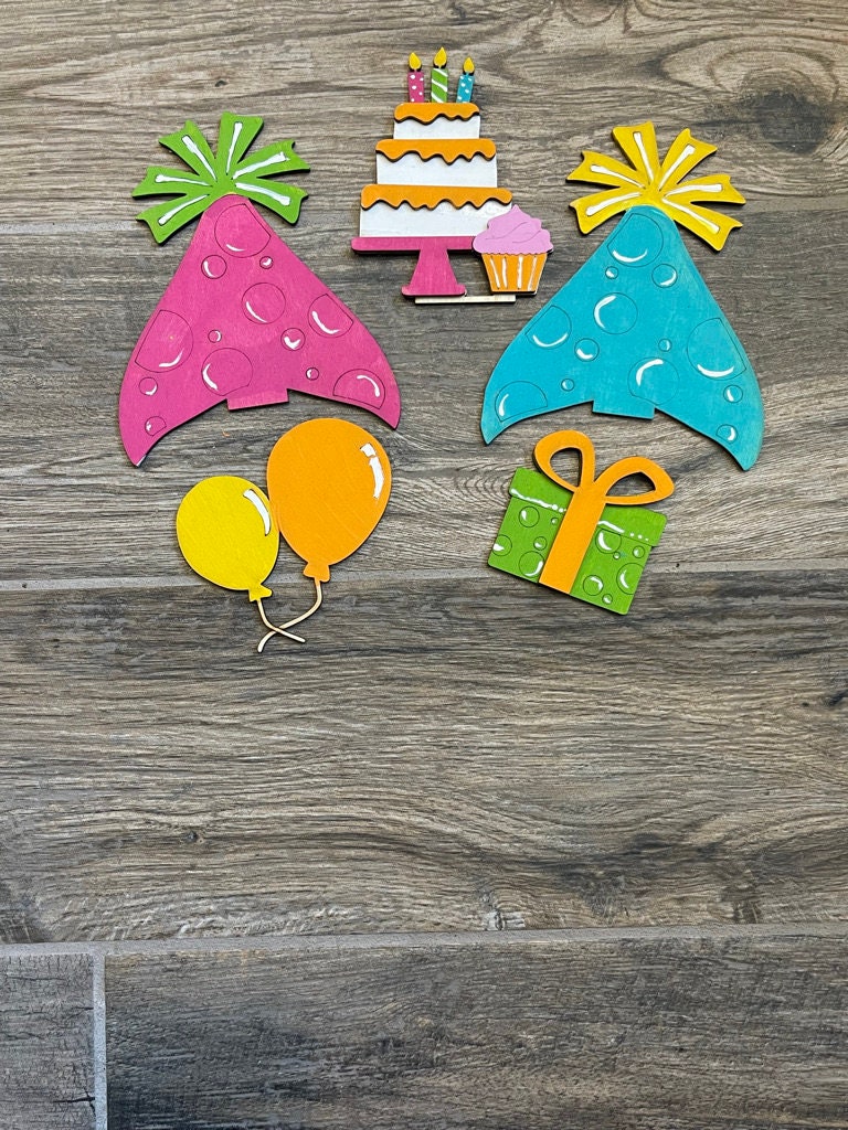 Birthday Freestanding Wood Gnome Outfits- Interchangeable Gnomes