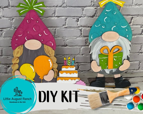 Birthday Freestanding Wood Gnome Outfits- Interchangeable Gnomes