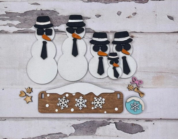 Snowman Family Insert DIY -Inserts for Interchangeable Inserts