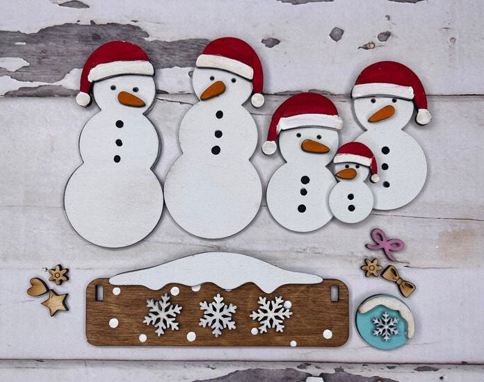 Snowman Family Insert DIY -Inserts for Interchangeable Inserts