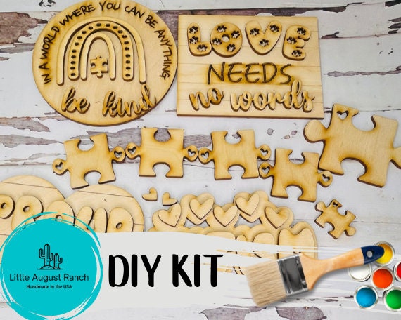 Autism Tiered Tray Decor Bundle DIY - Family Tiered Tray