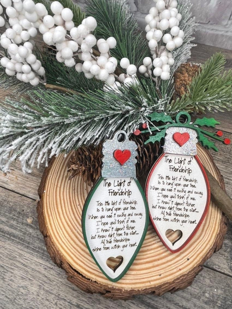 Friend Christmas Ornament - Christmas Light Ornament