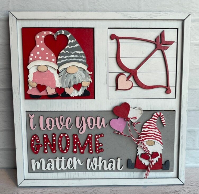 Valentine Hot Air Balloon DIY Leaning Ladder Insert Kit - Interchangeable Valentine Decor - Love is in the Air DIY Wood Tile