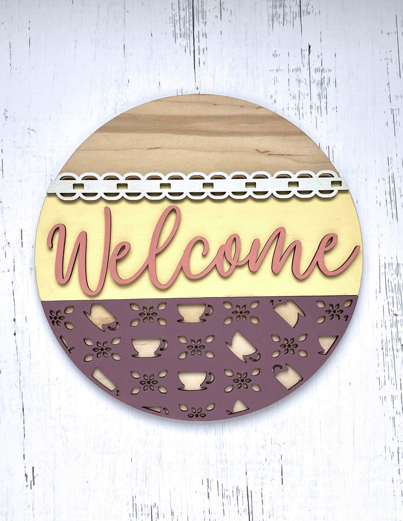 Welcome Tea Door Hanger DIY Kit - Spring Paint Kit Wall Hanging