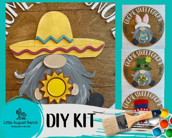 Extra Hats for 15" Gnome Door Hanger - Painting Kit