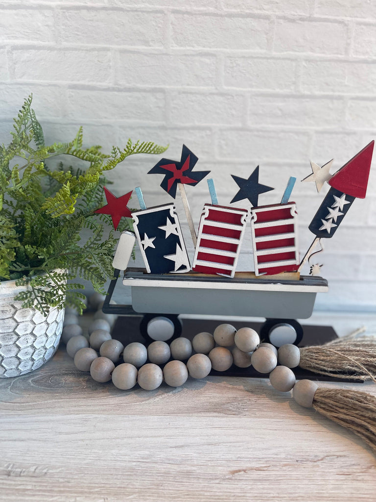 4th of July Insert for Interchangeable Inserts - Unfinished Decor