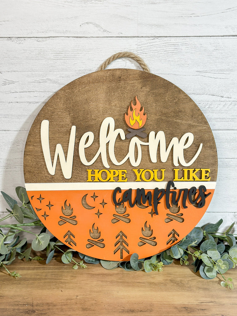 Campfire Door Hanger DIY Kit - Spring Paint Kit Wall Hanging