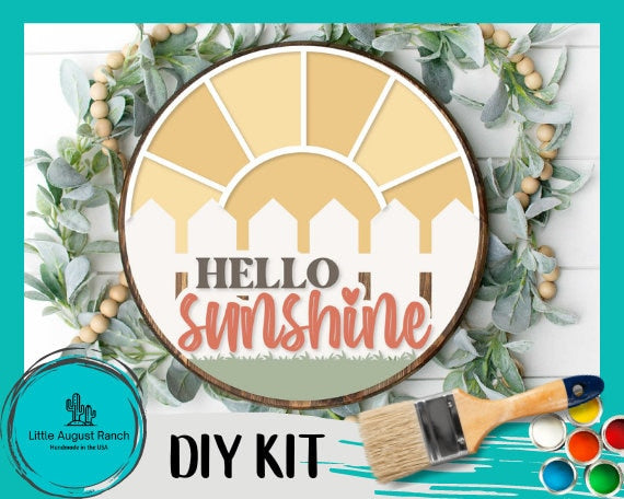 Hello Sunshine Door Hanger DIY Kit - Paint Kit Wall Hanging