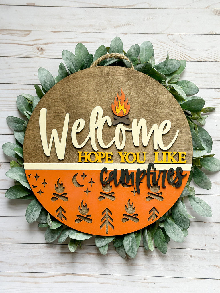 Campfire Door Hanger DIY Kit - Spring Paint Kit Wall Hanging