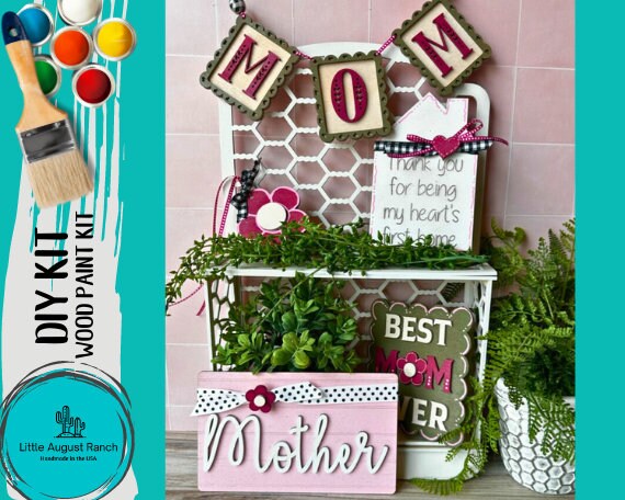 Mother's Day Tiered Tray DIY - Best Mom Wood Blanks