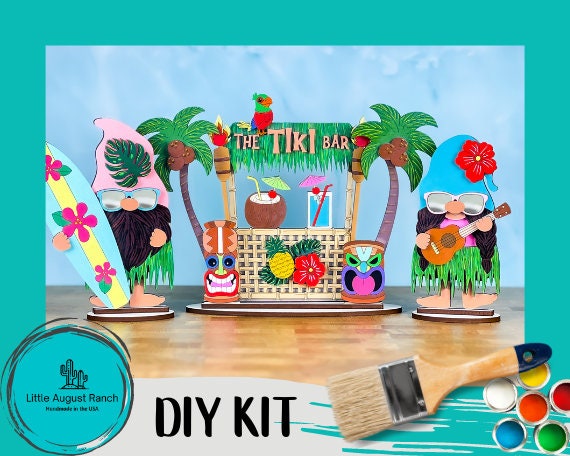 Tiki Bar Gnome Tiered Tray DIY- Beach Tier Tray Bundle