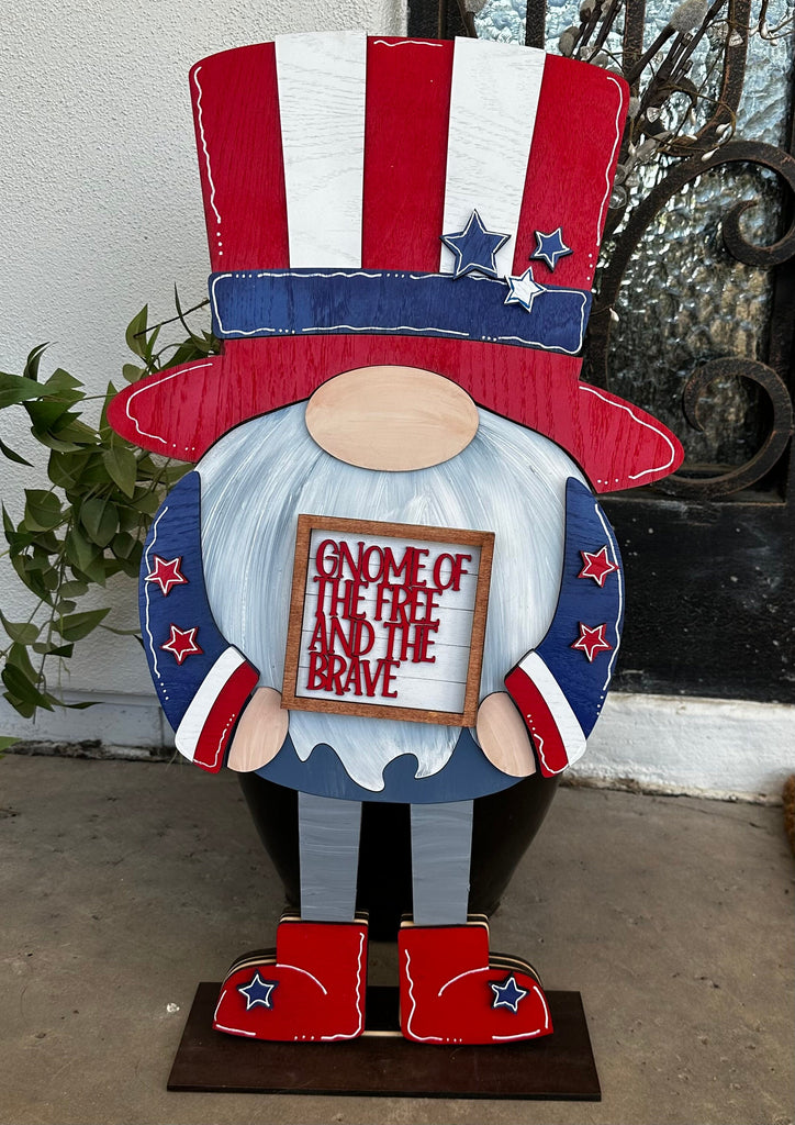 Tall Porch Gnome 4th of July Gnome Outfits- Patriotic Interchangeable Gnomes