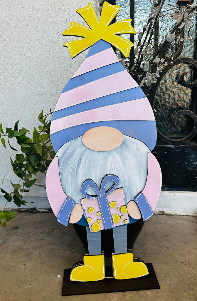 Tall Porch Gnome Birthday Gnome Outfits- Celebration Interchangeable Tall Porch Gnomes