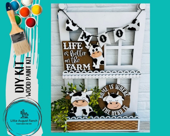 Cow Tiered Tray DIY- Farm Tier Tray Bundle