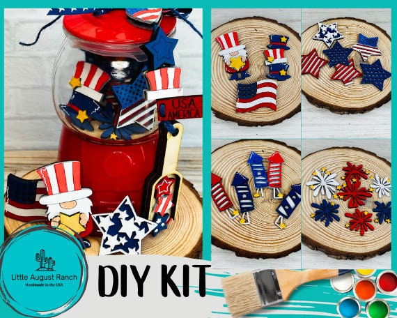 July 4th Candy Machine Filler - DIY Gumball Filler Craft Kit