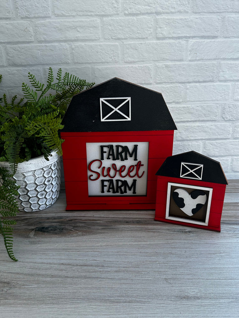 Barn Frame for Interchangeable Wood Tiles - Farm Sweet Farm