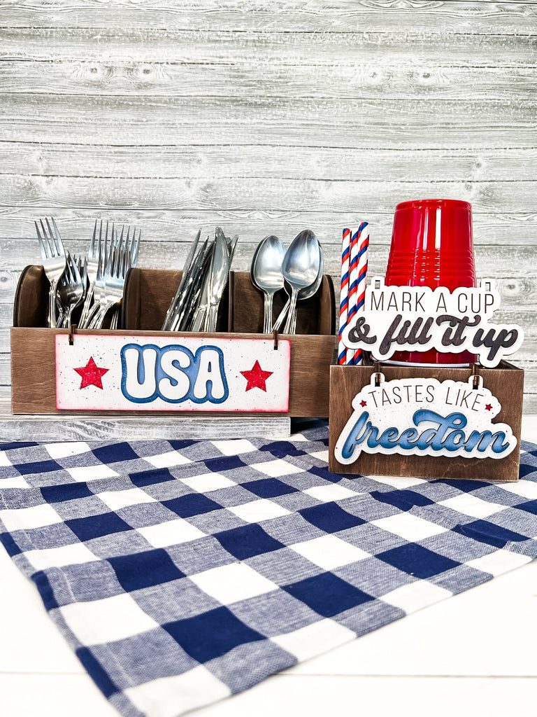 DIY Sweet Land of Liberty Decor - Cup Holder