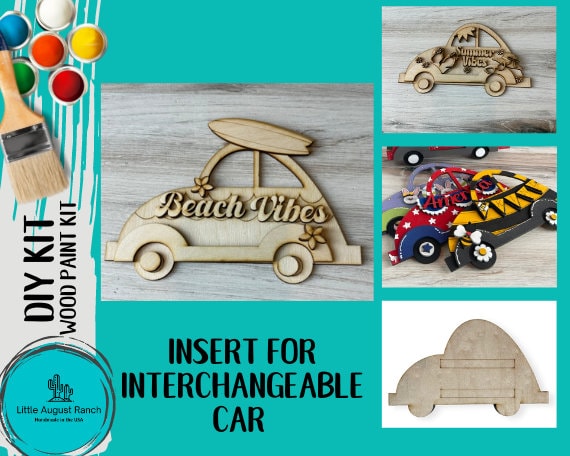 Beach Vibes Add On for DIY Interchangeable Car Wood Paint Kit - BASE Set