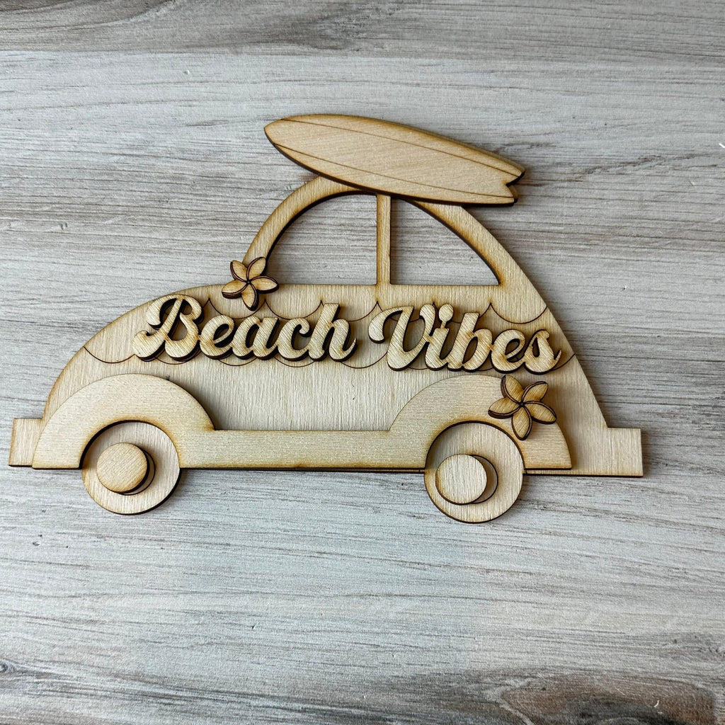 Beach Vibes Add On for DIY Interchangeable Car Wood Paint Kit - BASE Set