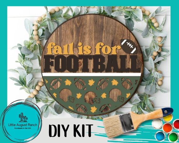 Fall is for Football Door Hanger DIY Kit - Paint Kit Wall Hanging