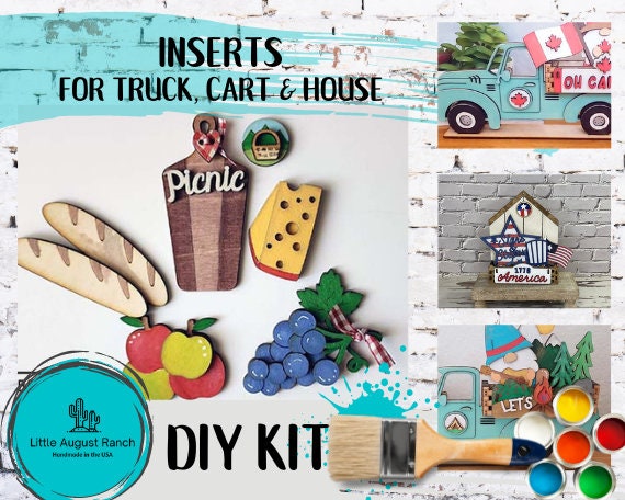 Picnic DIY - Inserts for Interchangeable House, Cart, Truck