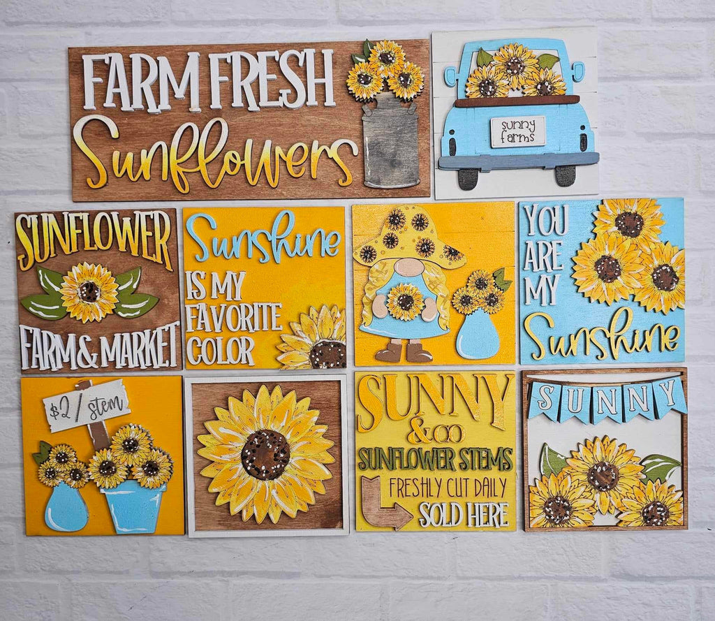 Sunflower Farm Square DIY Decor - DIY Wood Blanks for Painting