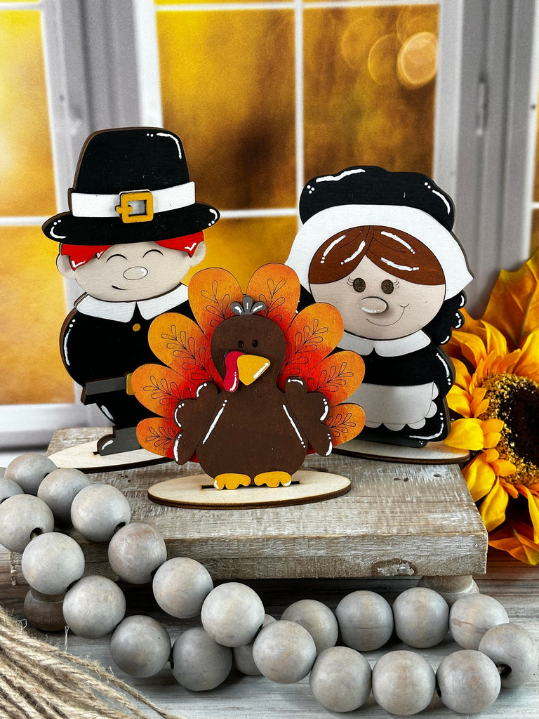 Thanksgiving Pilgrim DIY Kit - Quick and Easy Tiered Tray Bundle