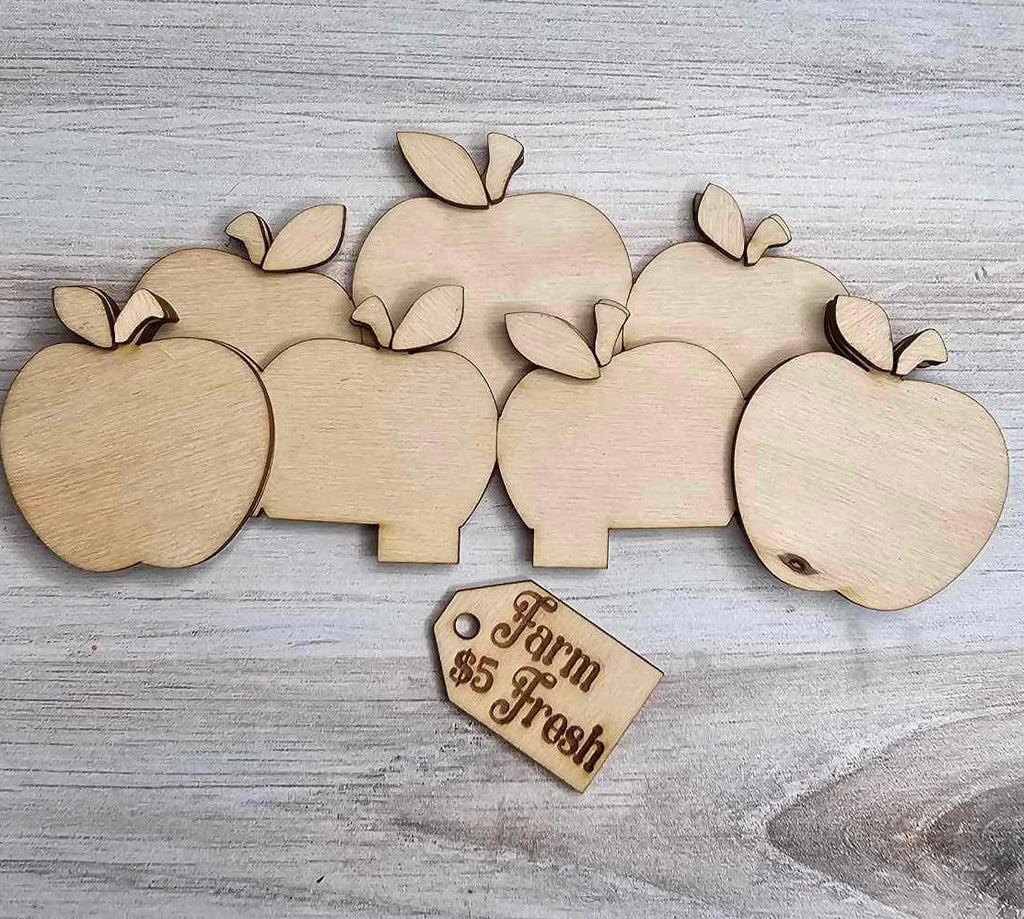 DIY Apple Insert for Interchangeable Basket Decor - Wood Blank for Painting