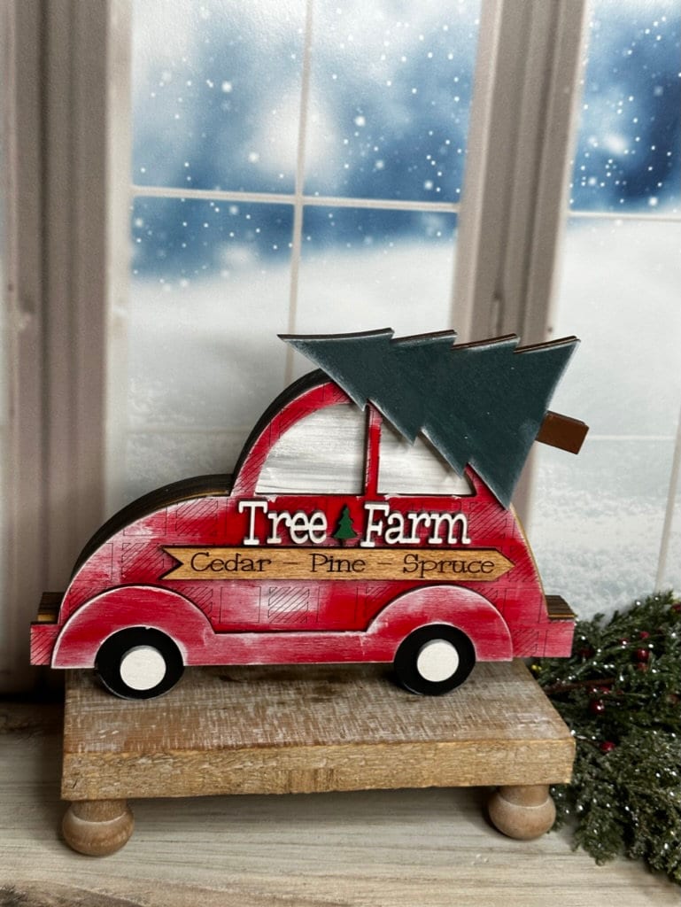 Christmas Tree Farm Add-On for DIY Interchangeable Car Wood Paint Kit