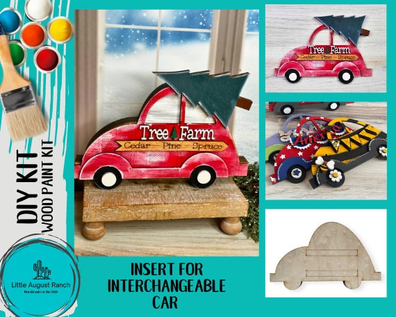 Christmas Tree Farm Add-On for DIY Interchangeable Car Wood Paint Kit