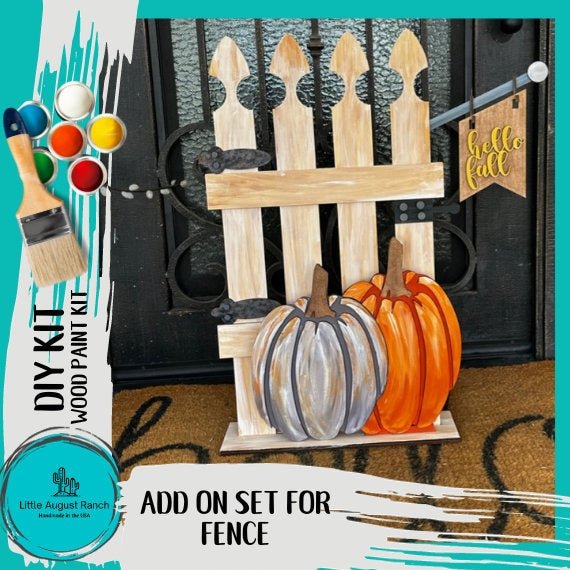 Fall Pumpkin Add On for Large Porch Fence - Inserts