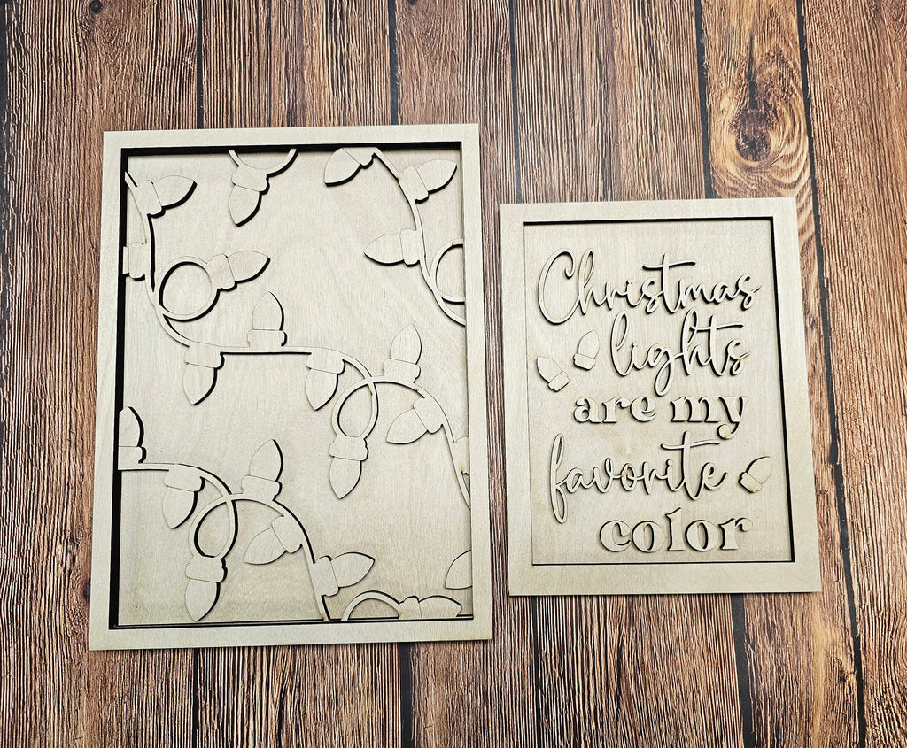 Merry & Bright Christmas Sign - DIY Wood Blanks for Painting and Crafting