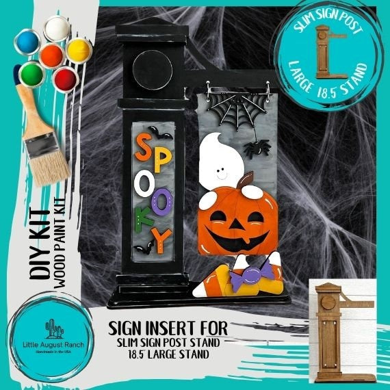 Cute Halloween Ghost Add-on for Slim Sign Post Holder