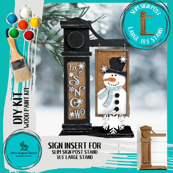 Snowman Add-on for Slim Sign Post Holder