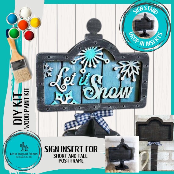 Let it Snow Sign Insert - DIY Interchangeable Sign