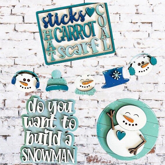 Build a Snowman Tiered Tray DIY Ki - Quick and Easy Wood Blanks for Painting and Crafting